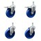 Service Caster 5 Inch SS Solid Poly 3/8 Inch Threaded Stem Caster Total Lock Brake SCC, 2PK SCC-SSTSTTL20S514-SPUS-381615-2-S2 - alternate 1